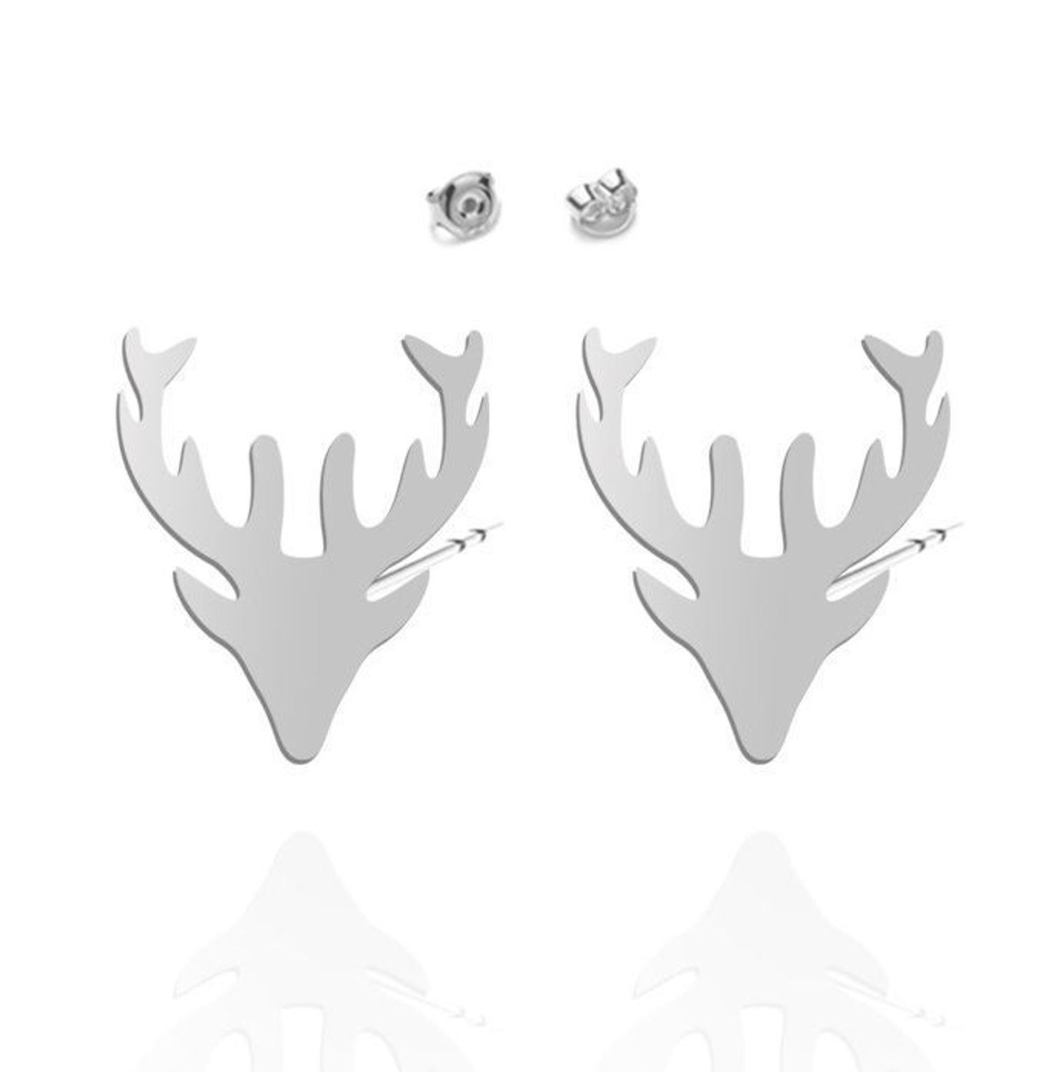 Srebrne kolczyki przy uchu Jeleń KR R264.jpg